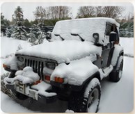 Jeep Wrangler YJ zimą