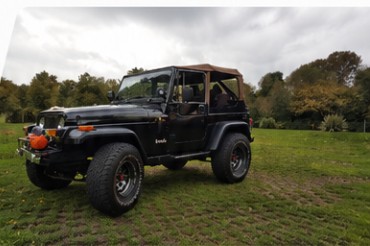 Jeep Wrangler YJ na trawie